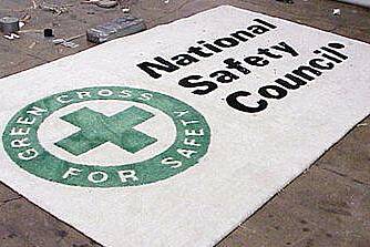 Custom trade show carpet National Safety Council booth